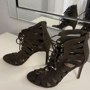 Aldo Olive Strappy Heels